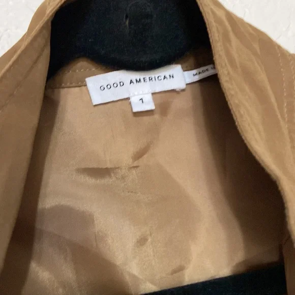 SALE - Good American suede track jacket - sepia001 - size 1 - Picture 4 of 7